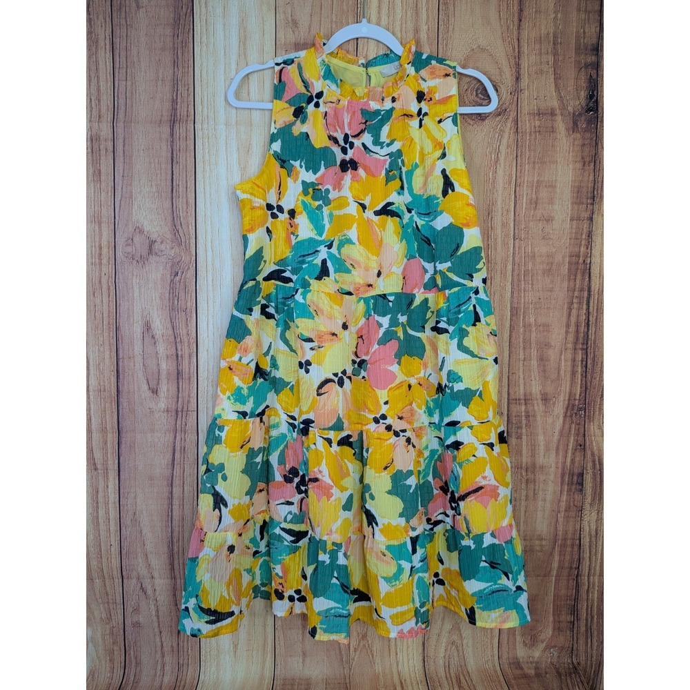LOFT By Ann Taylor Floral‎ Sleeveless Summer Dress Size Small SEE FLAW